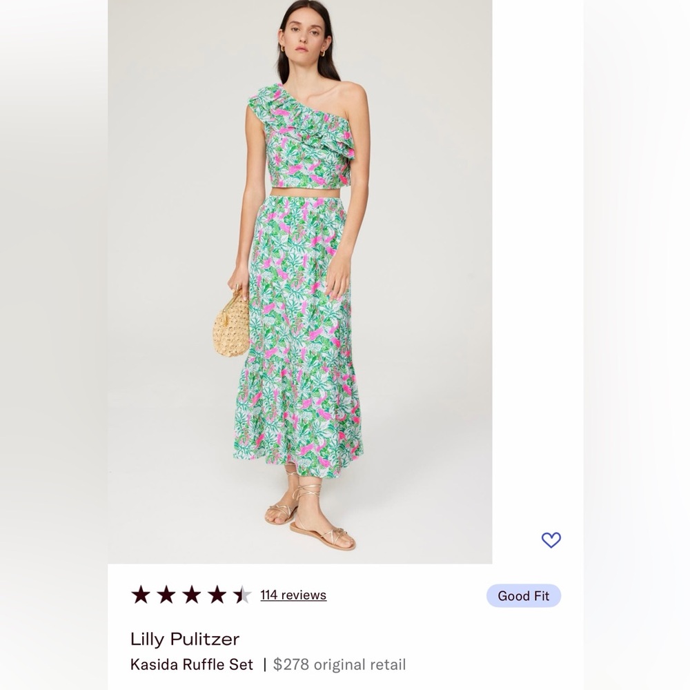 Lilly Pulitzer Green and Pink Floral Dress